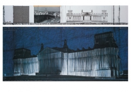 Christo & J.C. - Wrapped Reichstag VII framed_818365166 